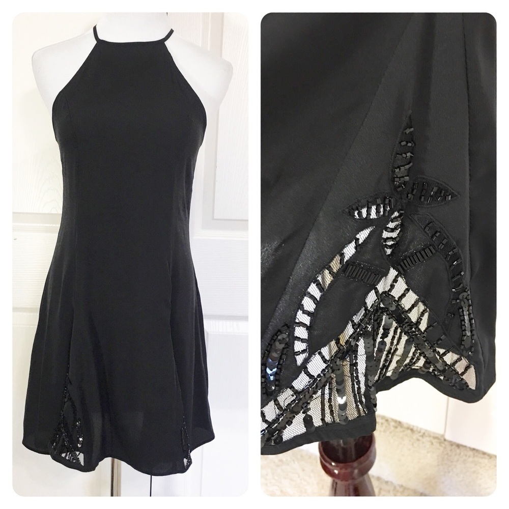 NWT! NBD black halter dress